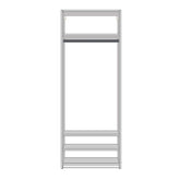 White Melamine Two Cubbies With Hang 84"