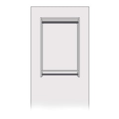 White Melamine Double Hang Eco 48"