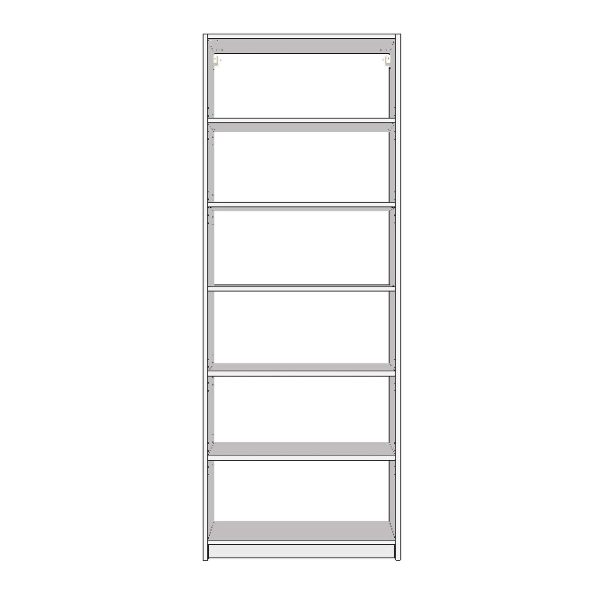 White Melamine 4 Adjustable Shelves 1 Fixed Closet System 84"