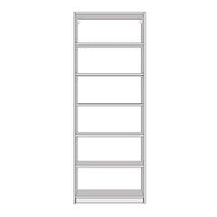 White Melamine 4 Adjustable Shelves 1 Fixed Closet System 84"