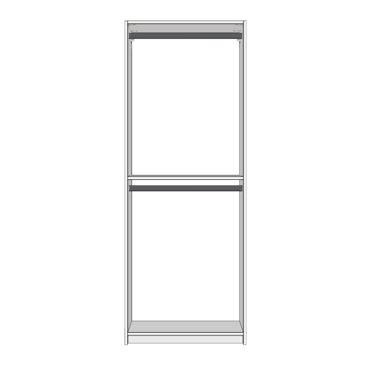 White Melamine Double Hang 84"