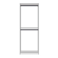 White Melamine Double Hang 84"