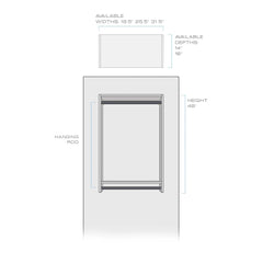 White Melamine Double Hang Eco 48"