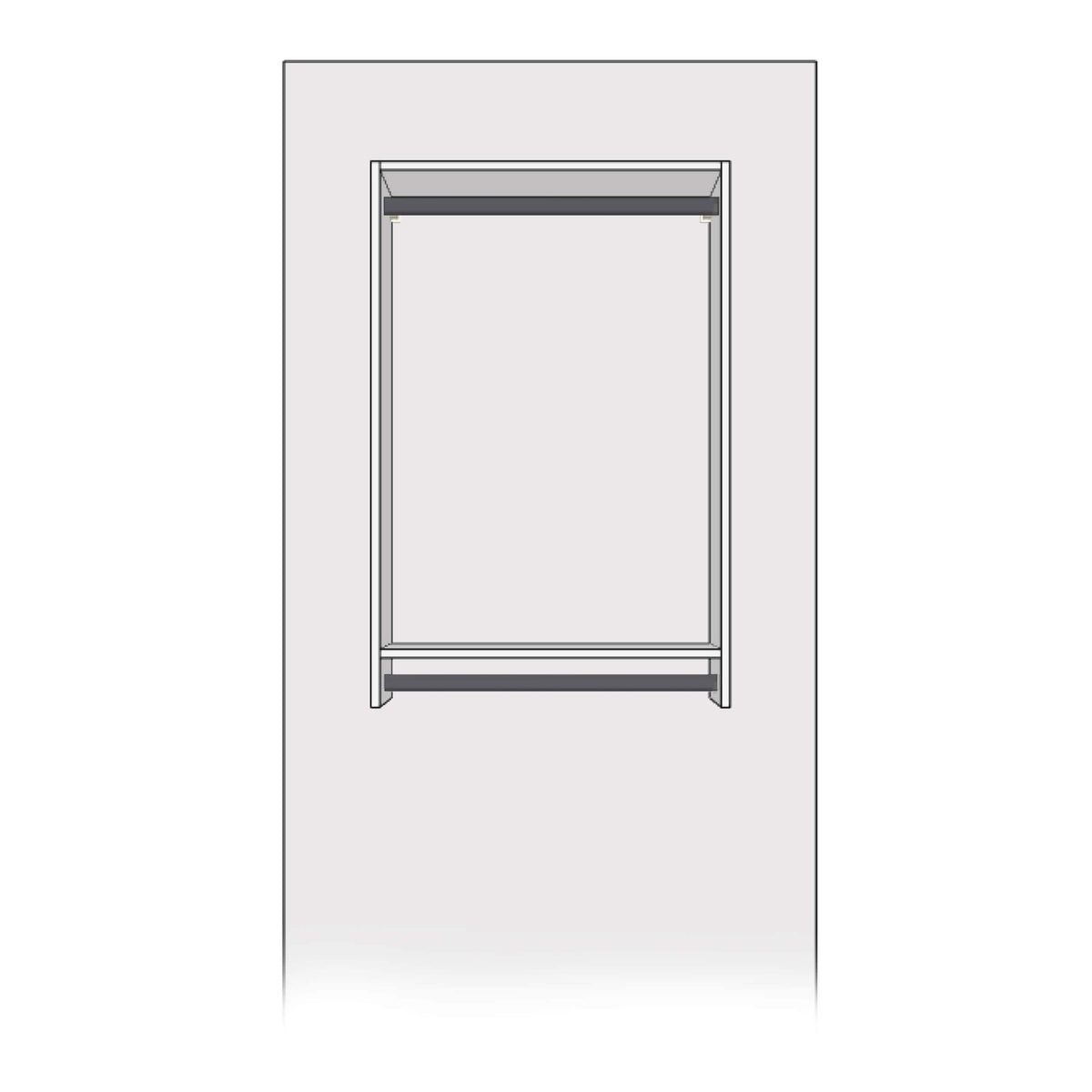 White Melamine Double Hang Eco 48"